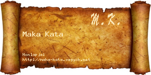 Maka Kata névjegykártya